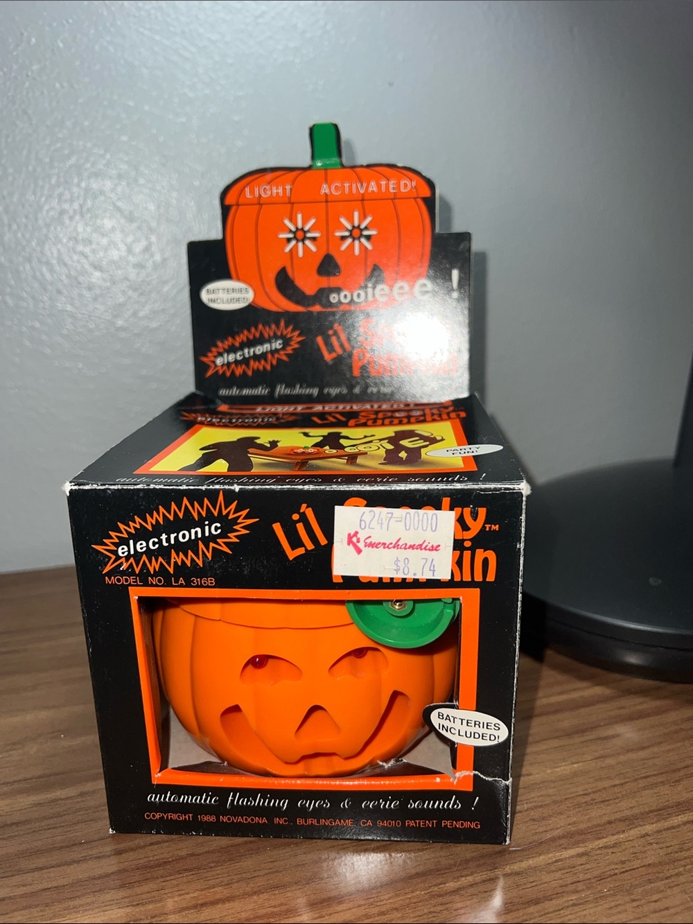 Vintage Orange Electronic Lil' Jack O'Lantern Pumpkin Halloween 🎃